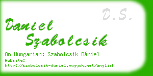 daniel szabolcsik business card